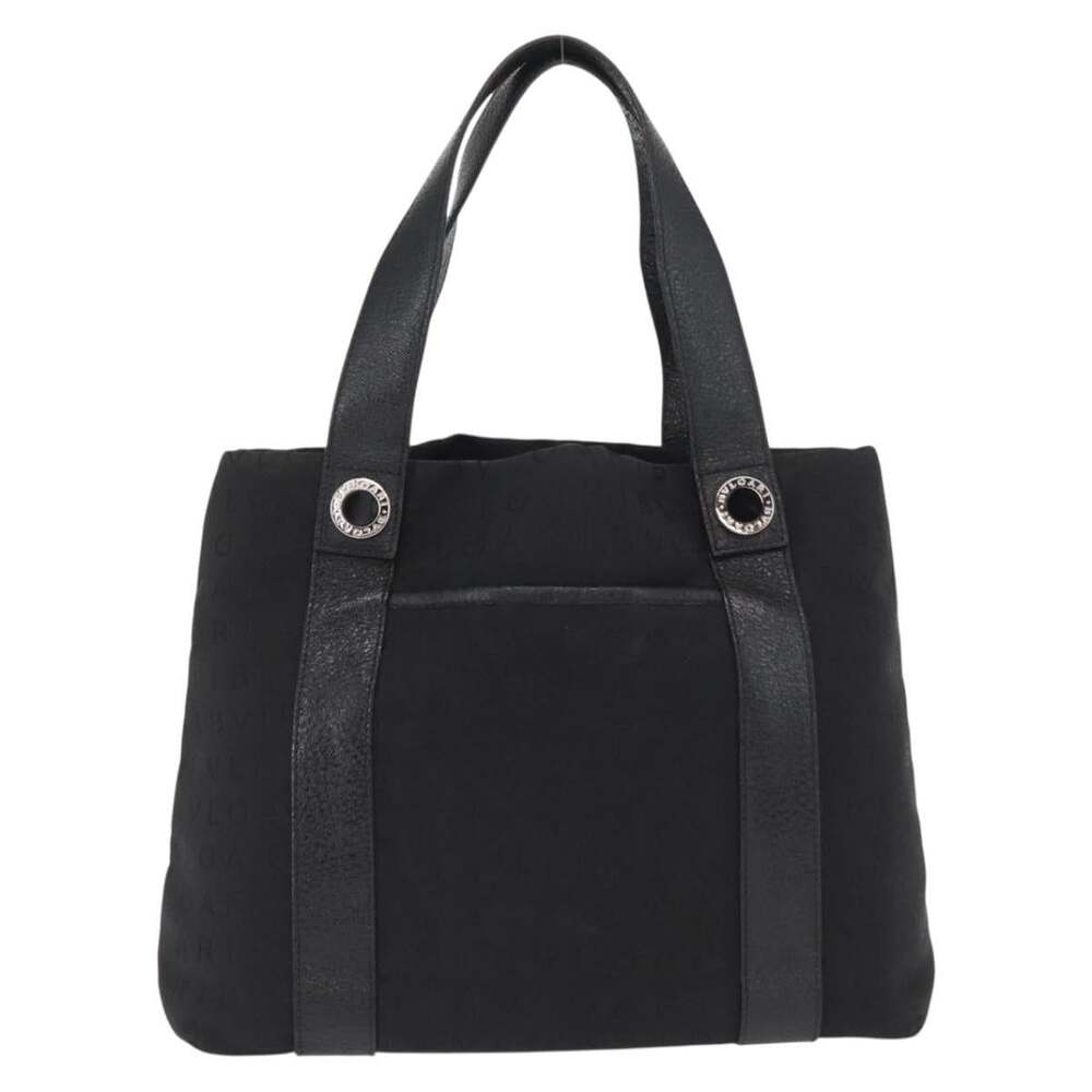 Bvlgari Canvas Logo Mania Handbag Black